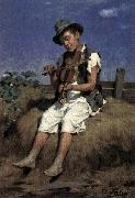 Gyorgy Vastagh Fiddler Gypsy Boy France oil painting artist
